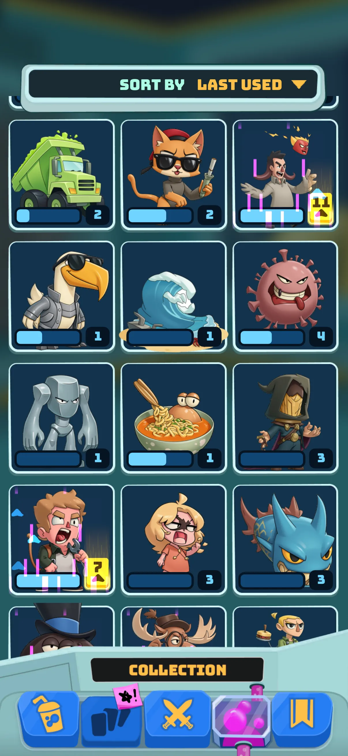 Bobium Brawlers inventory screen